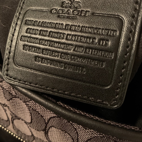 Coach F36424 Phoebe Smoke/Black Outline Signature Shoulder Bag - Picture 8 of 10